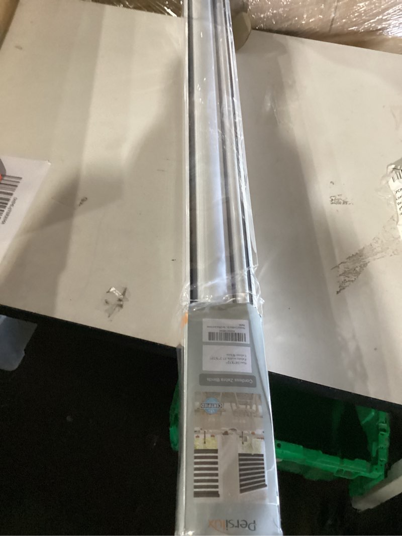 Condition photo showing New/Like New for persilux cordless zebra blinds for windows, free-stop dual layer zebra roller shades (38" w x 72" h, white) light filtering sheer shades, room darkening roller blinds for office and home 38"w x 72"h white
