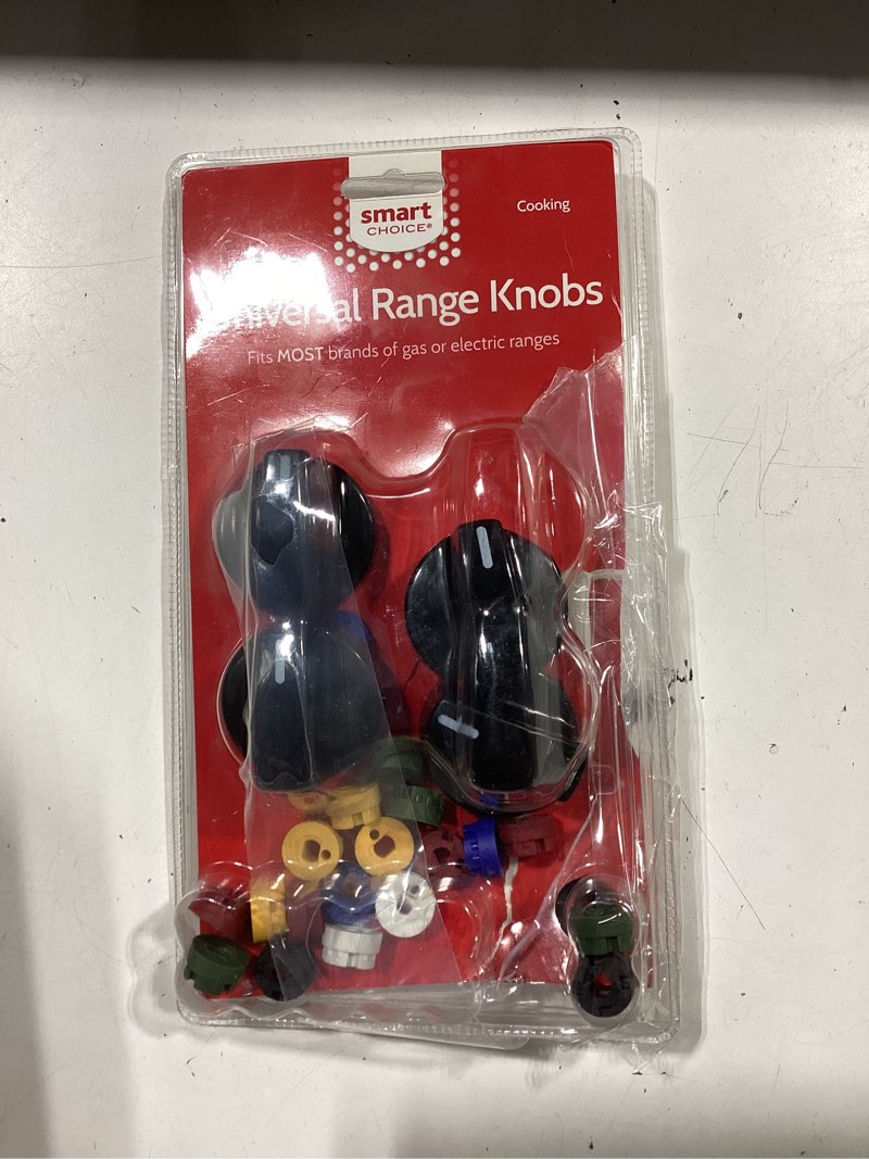 Condition photo showing As Is for universal gas and electric range black knob kit (4-pack)