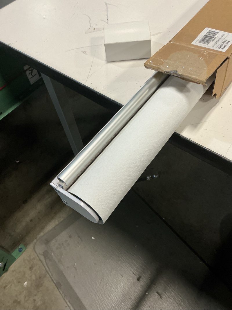 Condition photo showing Good Condition for genimo 100% blackout roller window shades, window blinds cordless with thermal insulated, uv protection fabric, mini french door blinds for home, office, bedroom, easy to install, ivory, 35" w x 72" h a.ivory white | 100% blackout 35"w x 72"h