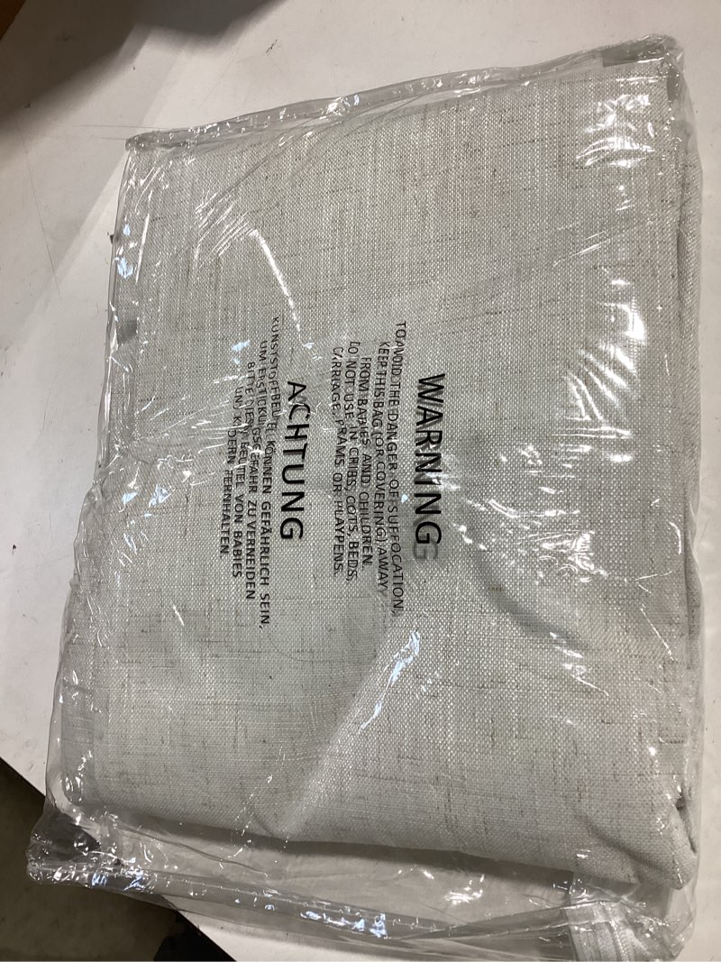 Condition photo showing Good Condition for 100% blackout linen curtains 63 inch length for bedroom back tab cream black out curtain for living room dining room thermal insulated boho farmhouse decor neutral drapes ivory natural 52x63,2 panels natural 52"w x 63"l (pack of 2)