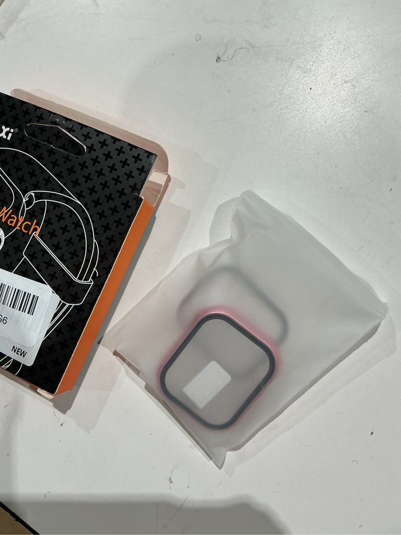 Condition photo showing Good Condition for misxi 2 pack tempered glass case compatible for apple watch series 11 (2025) series 10 42mm, hard pc screen protector overall protection scratch-resistant cover for iwatch, 1 rose pink + 1 transparent 42mm (series 11/10) 1 rose pink + 1 transparent