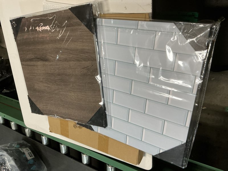 Condition photo showing Good Condition for ( similar) 5 PCS 6Patterns Big 24x24IN Double Sided 3D Product Photography Background Boards with 4 brakets, Waterproof Reusable Photo Backdrop Props for Food Jewelry Cosmetics (Black White Brown)
