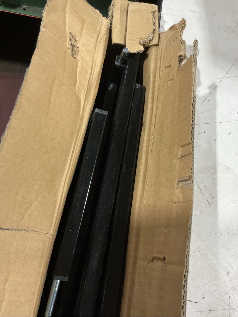Condition photo showing As Is for regalo safety 29-38.5" baby gate for doorways & bottom of stairs, pressure mounted baby gate with door for babies, toddlers & pets, tested & safe for 30 years, american designed, american owned, black black 29-38.5"w x 30"h