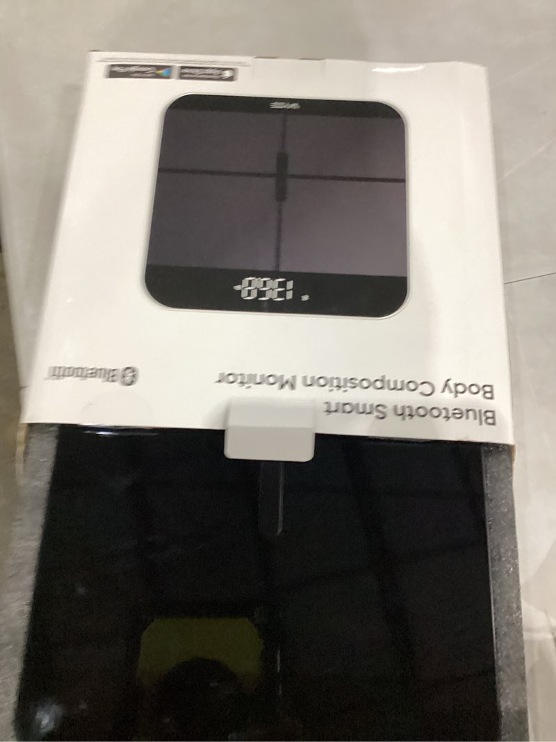 Condition photo showing New/Like New for Wyze Smart Scale X - Digital Bathroom Scale for Body Weight, BMI, Body Fat, Muscle Mass, Heart Rate Monitor | Sync with Health Apps | for People, Baby & Pet, 400 lbs (Black)