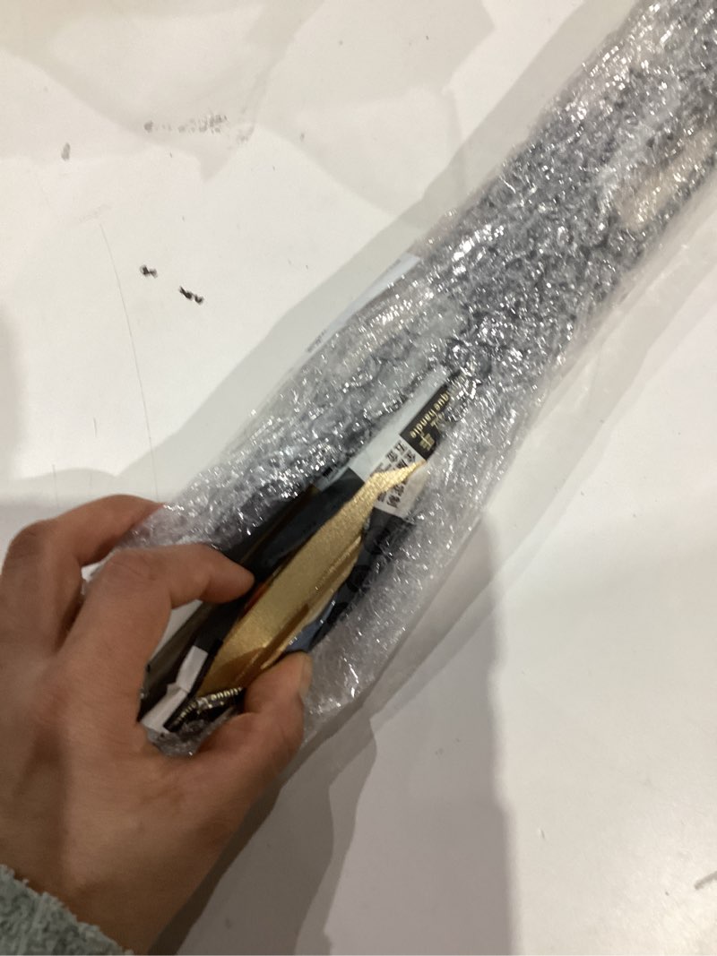 Condition photo showing Good Condition for 5 pack gold cabinet pulls - brushed brass kitchen hardware handles for dresser drawers -t shape cabinet hardware (13.31 inch,brushed gold) 13.31 inch brushed gold