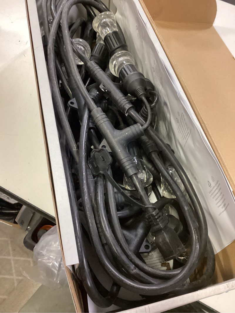 Condition photo showing As Is for Philips Hue Festavia Globe Outdoor String Lights, White and Color Ambiance, 91ft, 32 Bulbs, Dimmable, Control with Hue App, Works with Alexa, Google Assistant, Apple Home