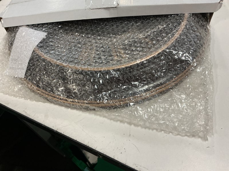 Condition photo showing New/Like New for bernhard products large wall clock 18" quality quartz silent non ticking, battery operated for home/living room/over fireplace, beautiful decorative timeless stylish clock, mahogany brown & copper roman numerals