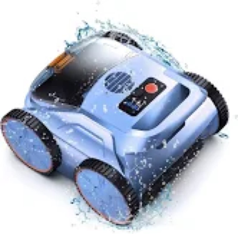 2025 New) Robotic Pool Vacuum, Robotic Pool Cleaner for Inground Pools, Pool Robot with Smart Navigation, Floor/Wall/Waterline Cleaning, 180 Mins Runtime for Pool Up to 2100 Sq.ft