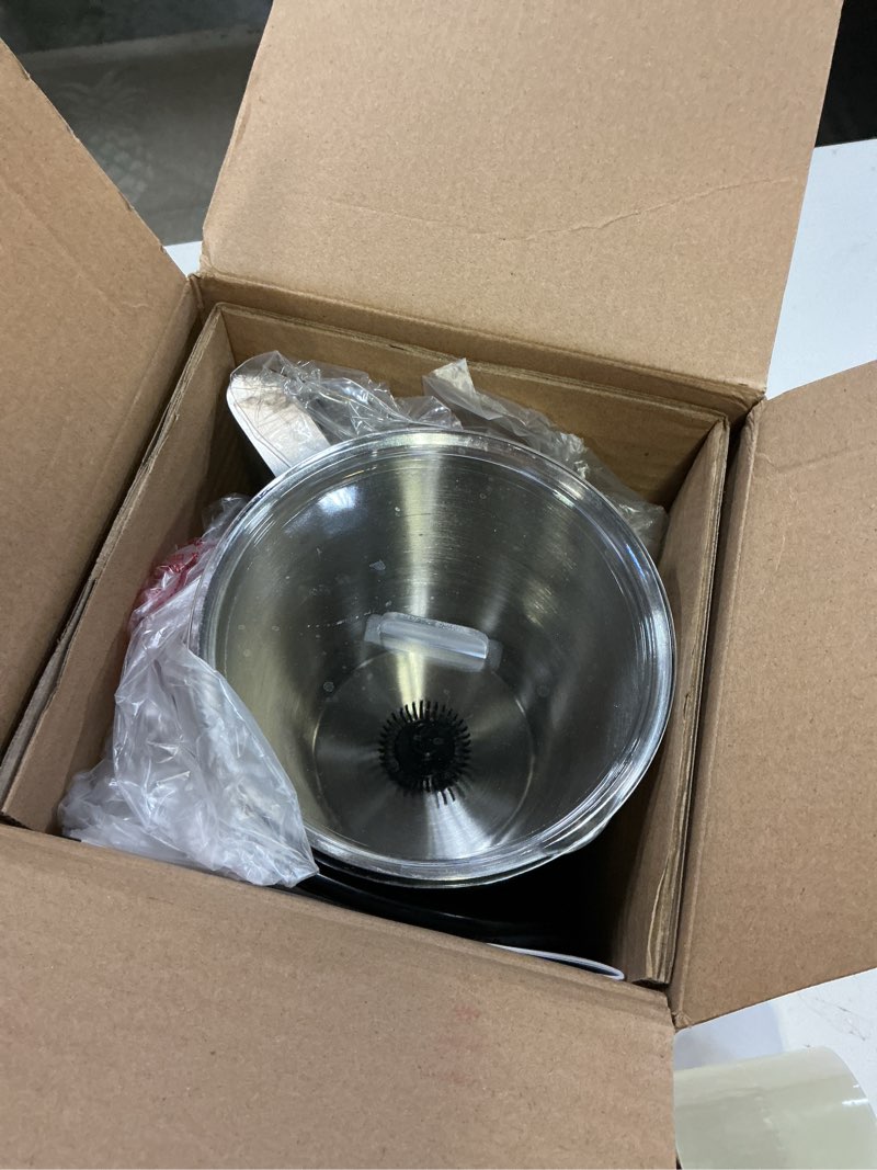 Condition photo showing As Is for capresso froth select automatic milk frother and hot chocolate maker, stainless steel 209.05, silver, 20 ounce 20 ounce silver