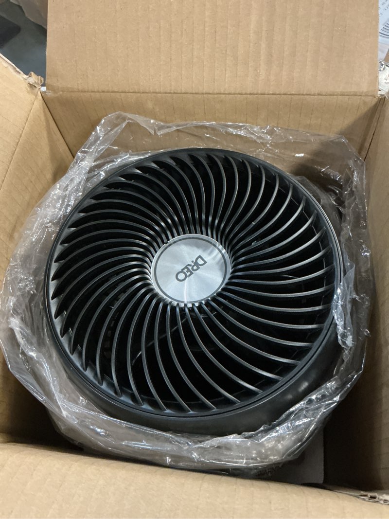 Condition photo showing Good Condition for dreo fan for bedroom, desk air circulator fan with remote, 11 inch table fans for whole room, 65ft powerful airflow, 120° vertical manual +90° oscillating, 4 speeds, 8h timer, 25db quiet fan, home black