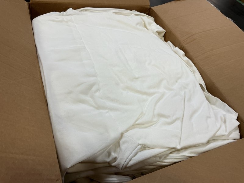 Condition photo showing As Is for ektorp 3 seat sofa cotton cover replacement is custom made slipcover compatible for ikea ektorp sofa cover (white flax cotton)
