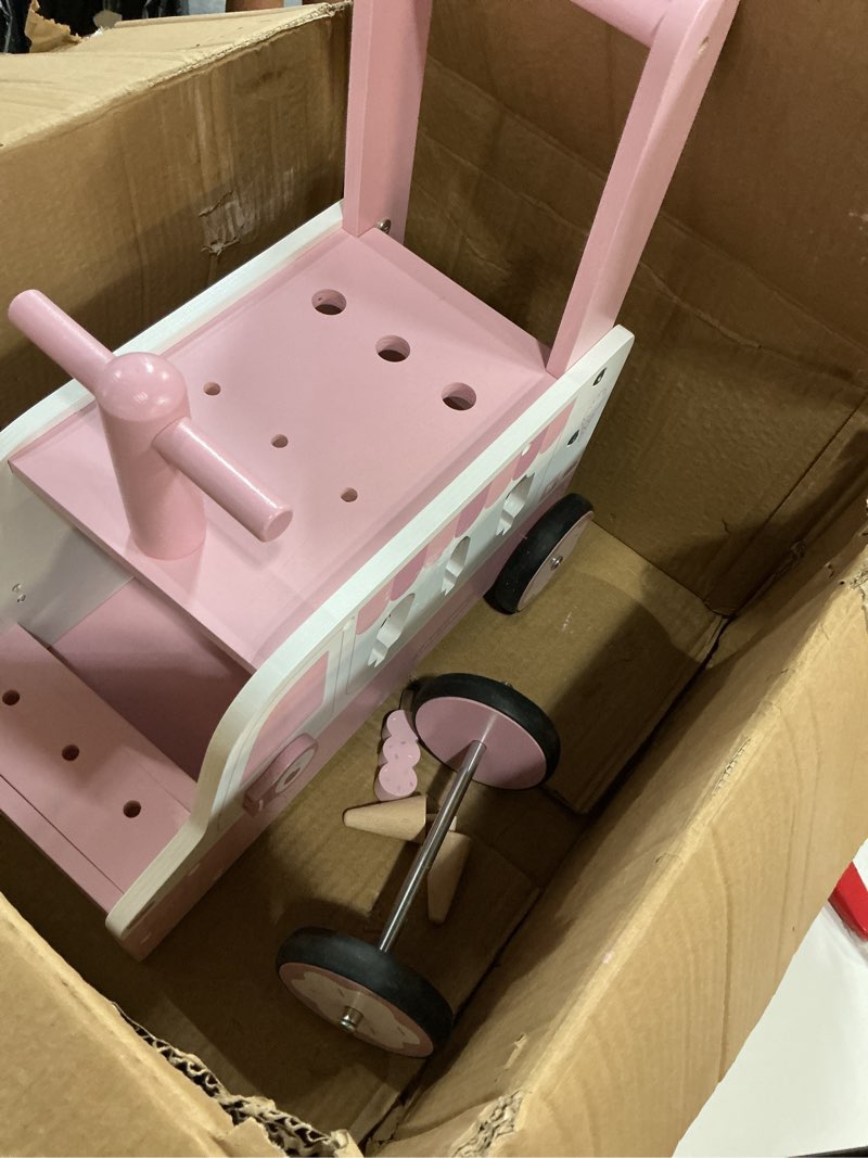Condition photo showing Good Condition for asweets wooden baby push and pull walker with wheels, learining acticity walker for boys & girls, multiple activities center, develops motor skills & stimulates, 17.3''l x 9.1''w x 18.1''h