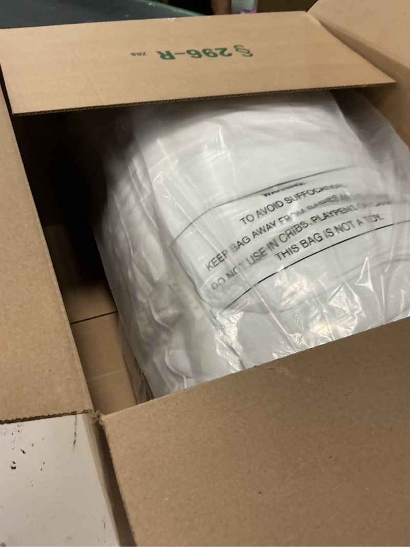 Condition photo showing Good Condition for easeland king size down alternative comforter - quilted duvet insert for all seasons, soft lightweight with corner tabs, summer winter warm bedding, white 90x102 inches king white