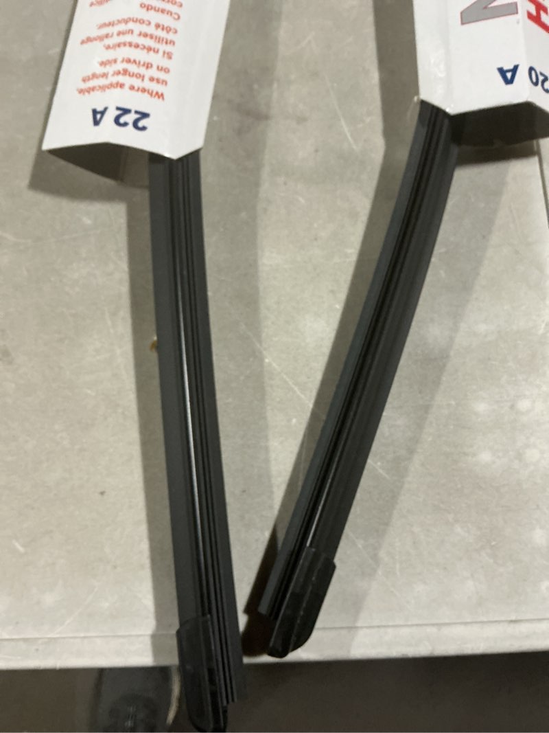Condition photo showing As Is for bosch 22a20a icon beam wiper blades - driver and passenger side - set of 2 blades (22a & 20a) front (22a & 20a) icon combo pack (front)