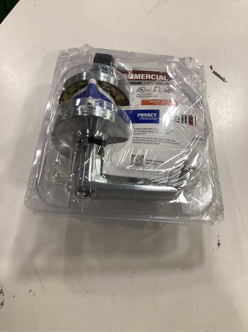 Condition photo showing Good Condition for tell manufacturing lc2600 standard duty cortland satin chrome universal privacy door handle