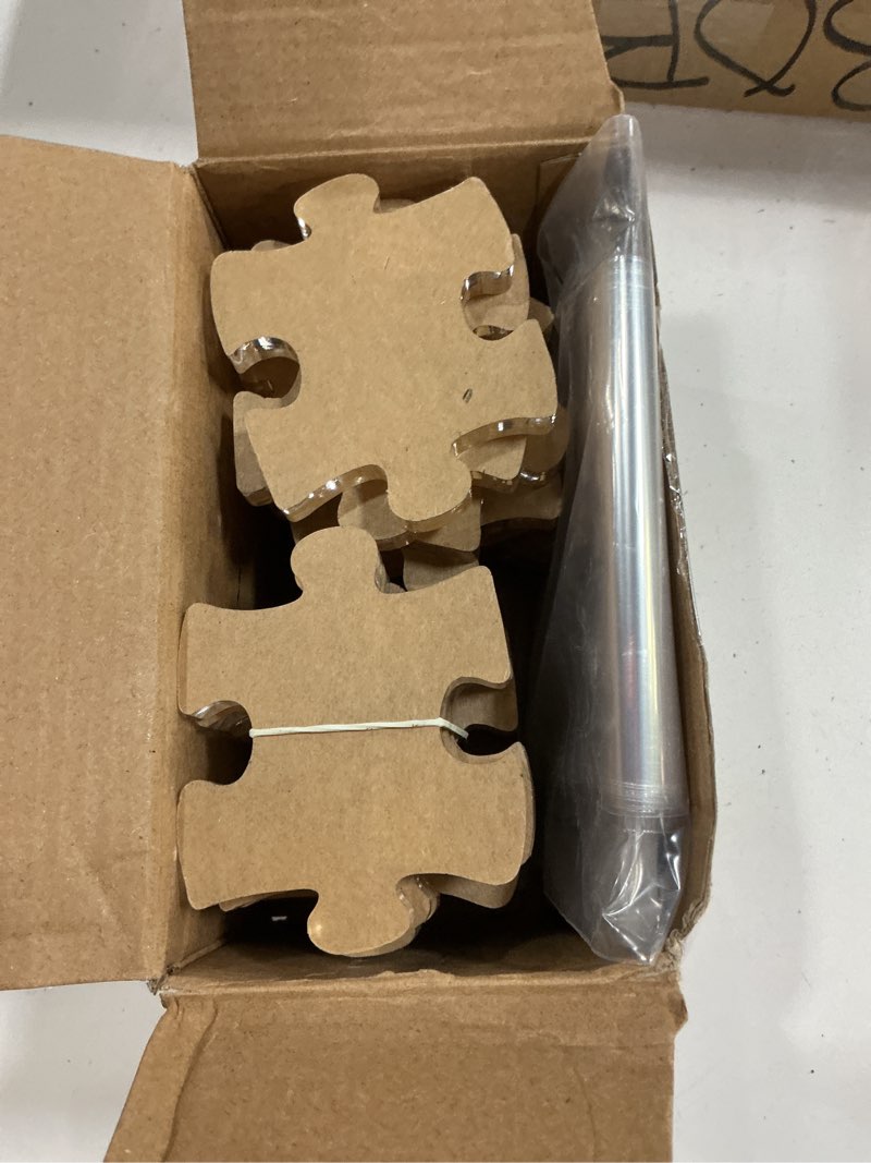 Condition photo showing Good Condition for 20 sets end of year gradution gifts bulk cna week thank you gift for employee staff coworker teacher office inspirational acrylic puzzle piece plaque desk decor with card opp bag 20 thank you