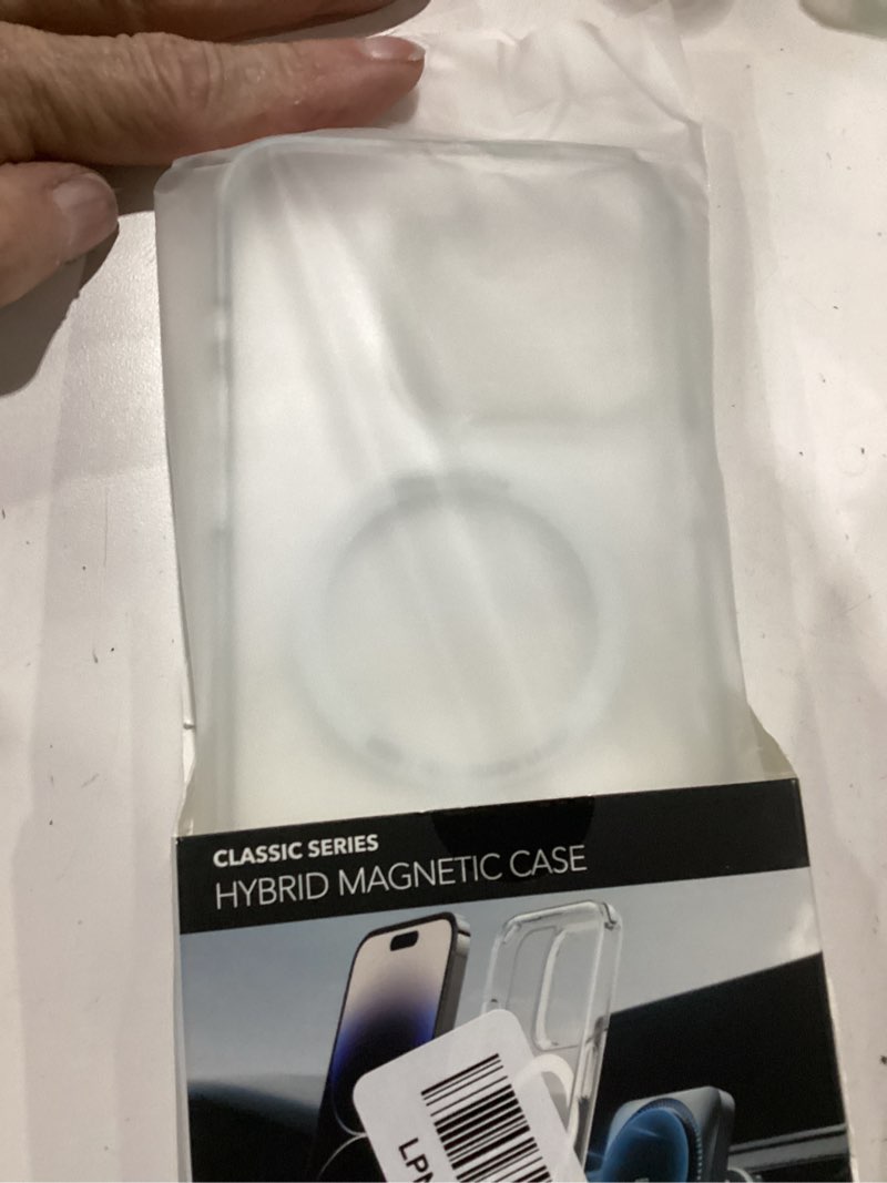 Condition photo showing New/Like New for esr for iphone 15 pro max case, compatible with magsafe, shockproof military-grade protection, scratch-resistant back, magnetic phone case for iphone 15 pro max, classic hybrid case, clear clear iphone 15 pro max 6.7 inch