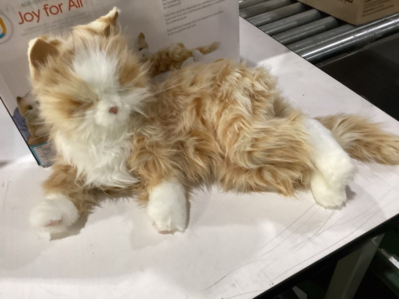 Condition photo showing As Is for JOY FOR ALL Companion Pet for Seniors - Lifelike Animatronic Cat - Realistic Soft-Touch Fur & Purring - Therapy Stuffed Animal - Toy for Alzheimer's & Dementia - Orange Tabby Orange Tabby Cat