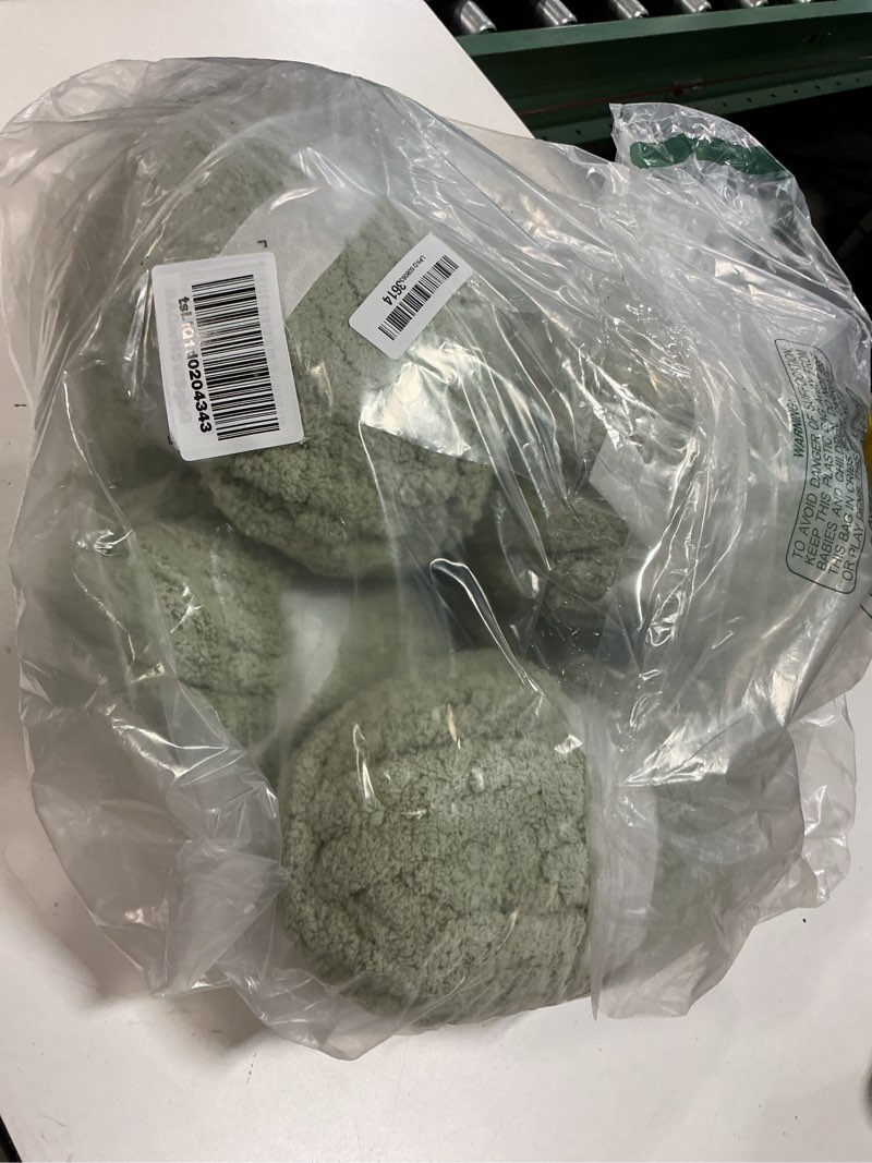 Condition photo showing Good Condition for 8 pack chunky yarn for hand knitting - #10 super bulky chenille yarn, fluffy jumbo for thick hand-knit blankets, scarves 25 yds 7.94 oz each skein (8, avocado green) 8 avocado green