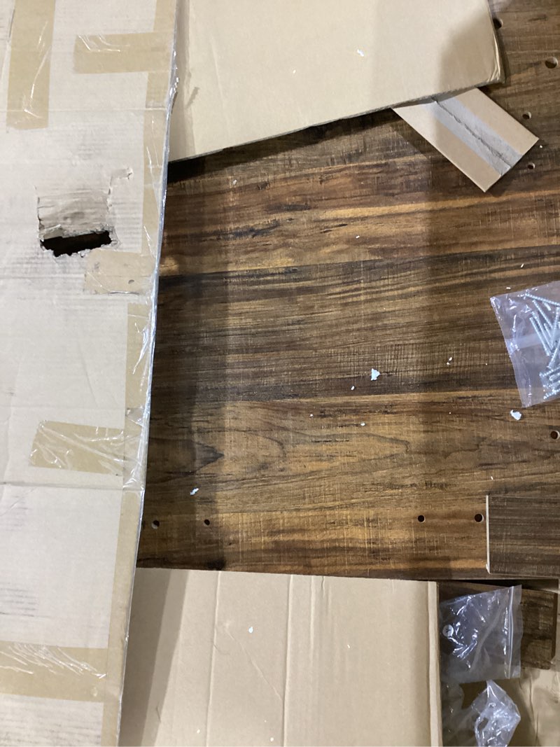 Tribesigns Coffee Table Square LED Coffee Table Engineered Wood Low Center Cocktail Tables for Livin