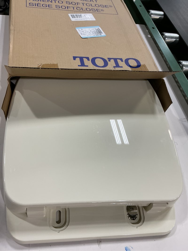 Condition photo showing As Is for TOTO SoftClose Slow Close Elongated Toilet Seat and Lid, Sedona Beige - SS124#12