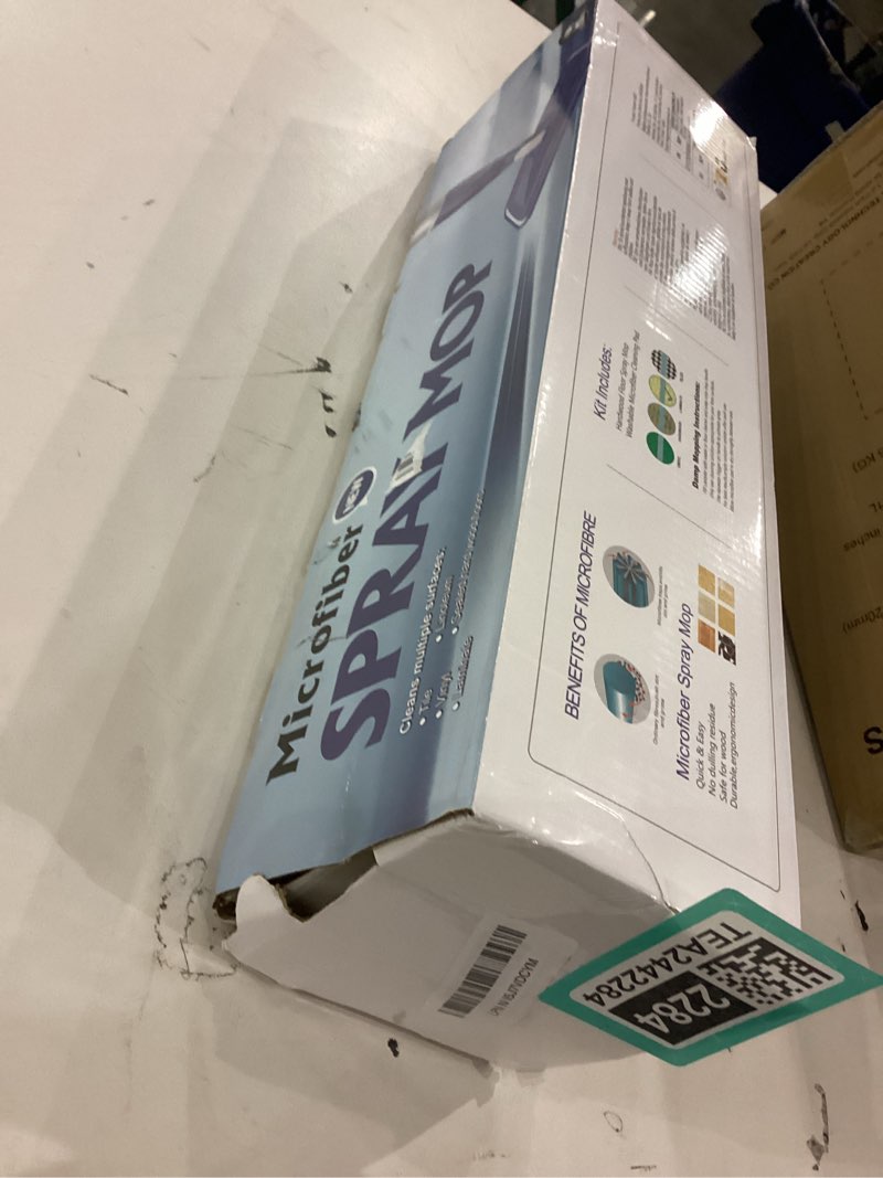 Condition photo showing New/Like New for Microfiber Spray Mop for Floors Cleaning: Wet Dry Hardwood Floor Mops with 3 Washable Reusable Pads for Swiffer Powermop - Flat Mop with Sprayer for Tile Wood Laminate Vinyl Marble Dark Blue