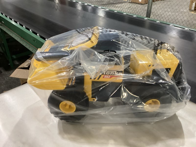 Condition photo showing New/Like New for Tonka Steel Classics Front Loader - Made with Steel & Sturdy Plastic, Yellow Toy Construction Truck, Boys and Girls, Kids, Toddlers, Ages 3+