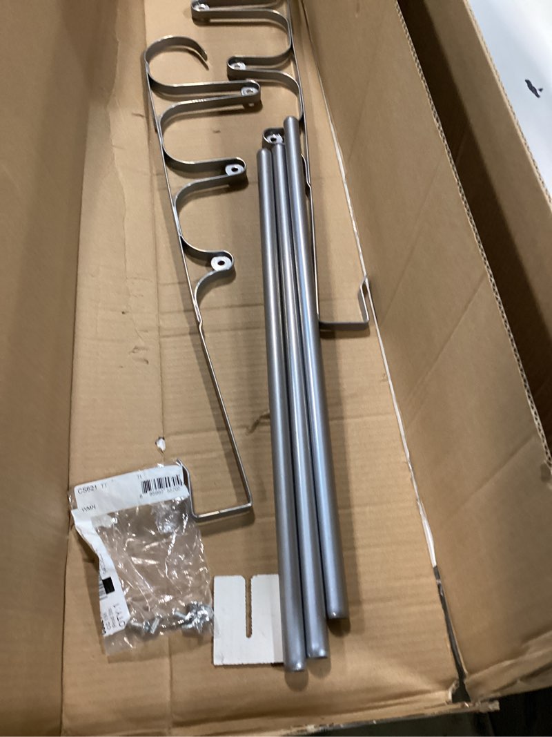 Condition photo showing Good Condition for Over The Door Towel Rack, Over Door Towel Rack for Bathroom Door, Triple Towel Storage Holder with Hooks (Silver Gray, 20.15" L) 20.27"L Silver Gray