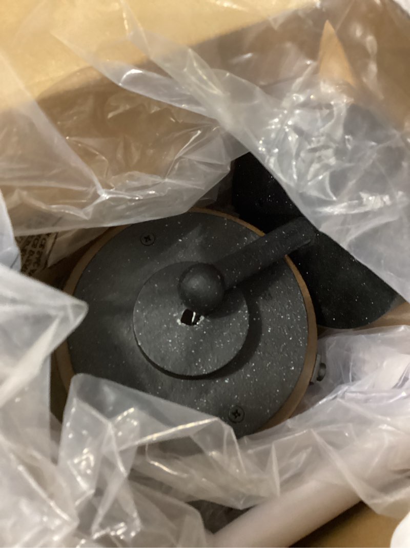 Condition photo showing As Is for kichler barrington 1 -light 10-in h distressed black hardwired outdoor wall light