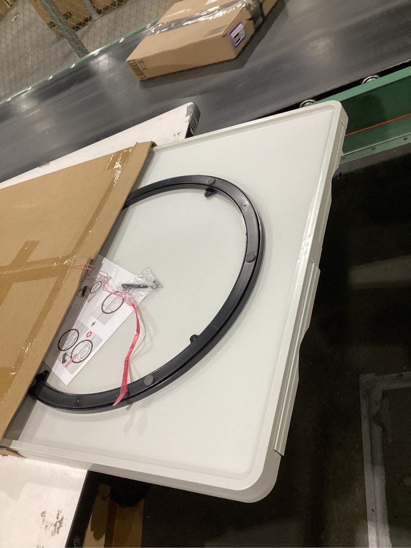 Condition photo showing As Is for ALL4JIG 1500 Pieces Lightweight Rotating Plastic Puzzle Board with 6 Sliding Drawers and Protective Cover, 360° Lazy Susan Design, 34.25"x26.38" Portable Spinning Puzzle Table for Adults, Ideal Gift