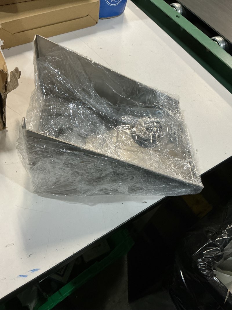 Condition photo showing New/Like New for hicarer wall mounted stainless steel pos printer shelf 10" x 7"x 5.5" restaurant ticket printer shelf 304 stainless steel 50 lb capacity 16 gauge, silver 7" x 10"x 5.5"
