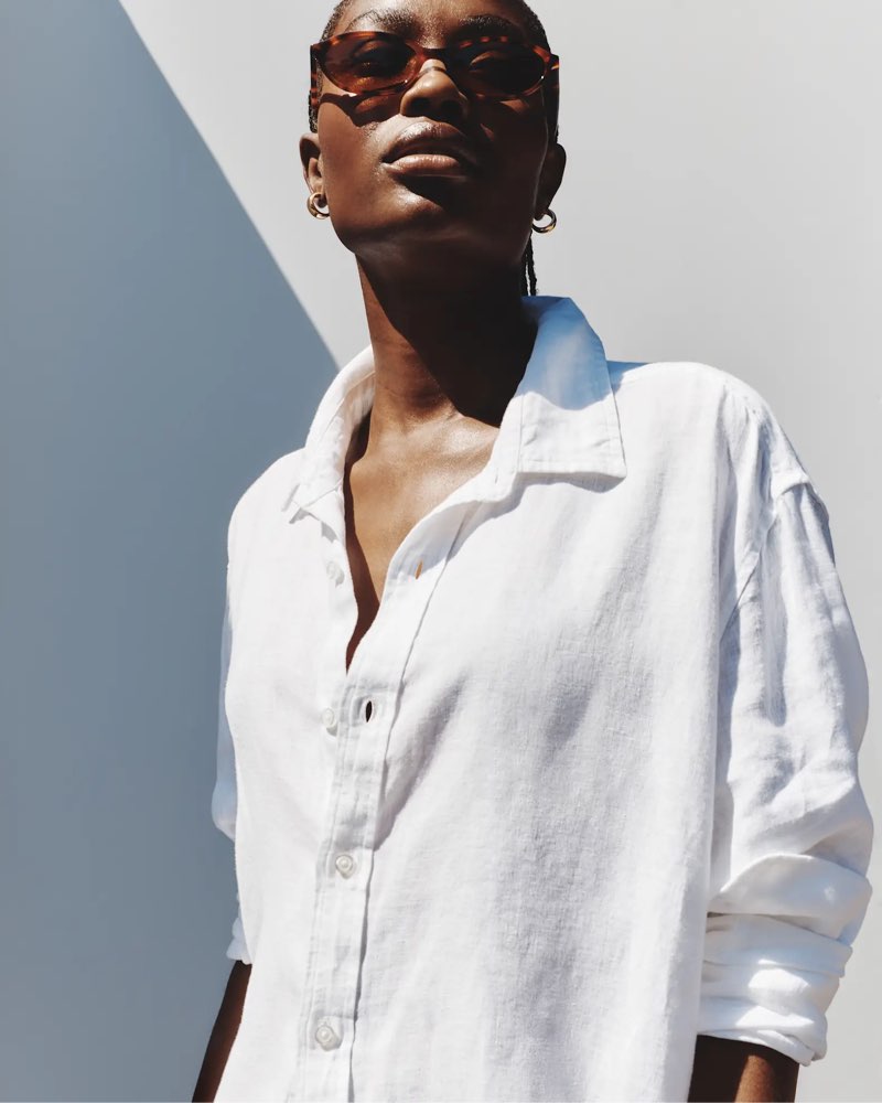 100% European Linen Long Sleeve Shirt L