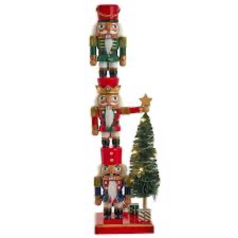 kurt adler 18-inch battery operated nutcracker with light up tree