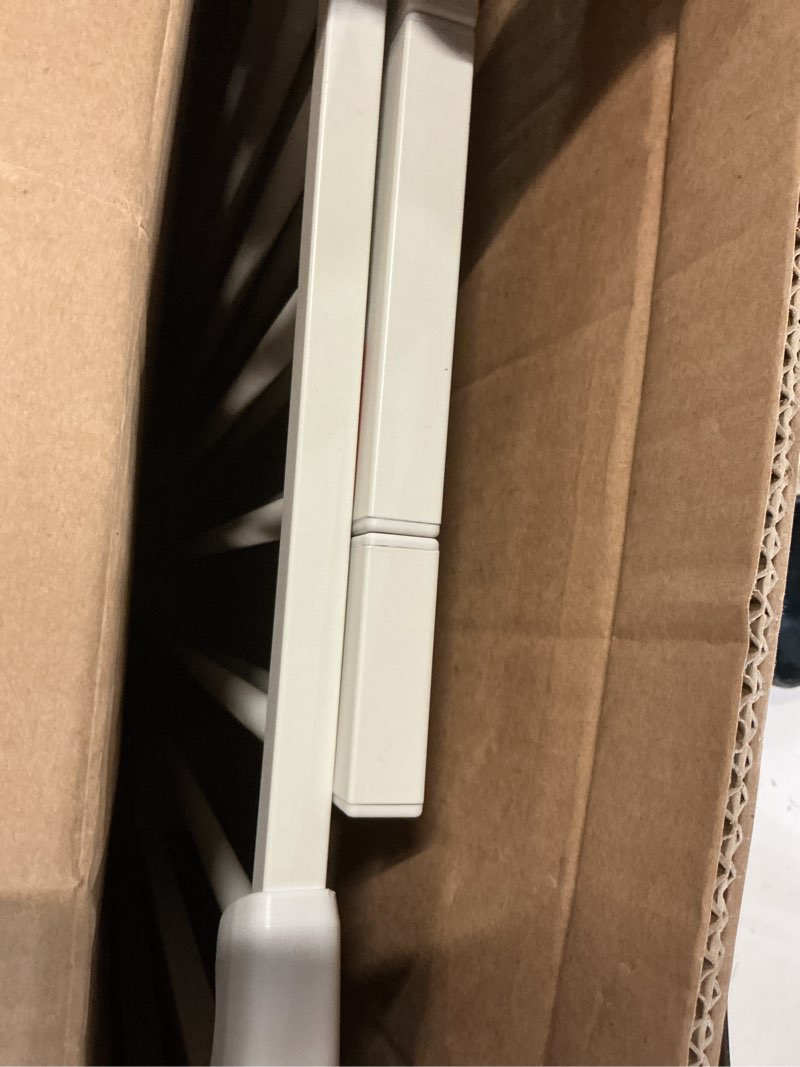 Condition photo showing As Is for babelio 36" tall baby gate, pressguard p7, 29-48" auto close pressure mounted dog gate for stairs, doorways & hallway, protector basics easy walk thru pet gate, white white 36"tall 29"-48" wide