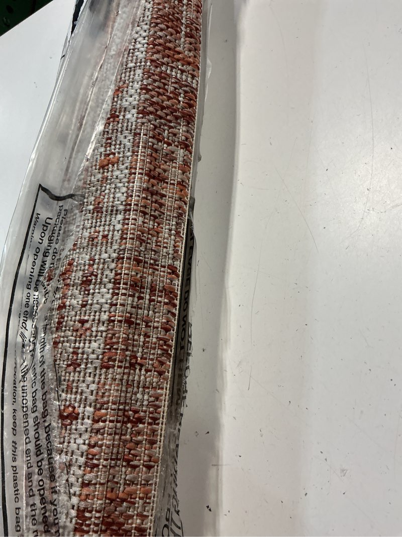 Condition photo showing Good Condition for jonathan y smb101a-3 sinjuri medallion textured weave indoor/outdoor red/taupe 3 ft. x 5 ft. area-ru