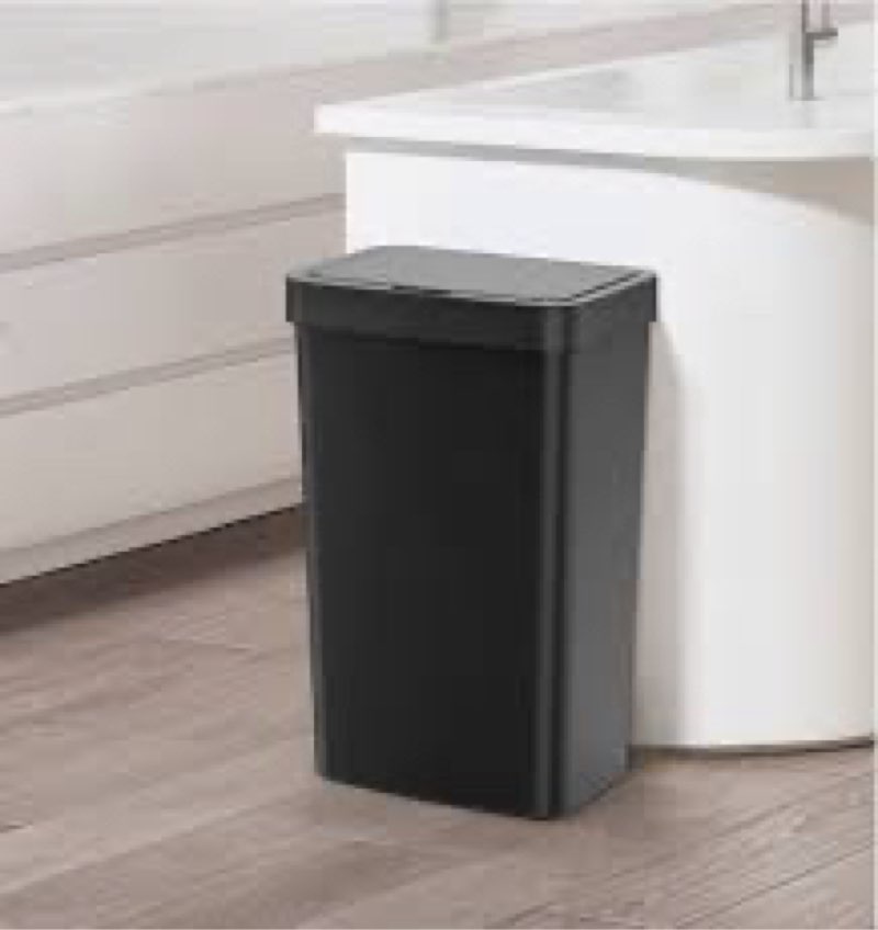 mainstays 13.2 gallon kitchen sensor trash can, plastic motion sensor kitchen tr