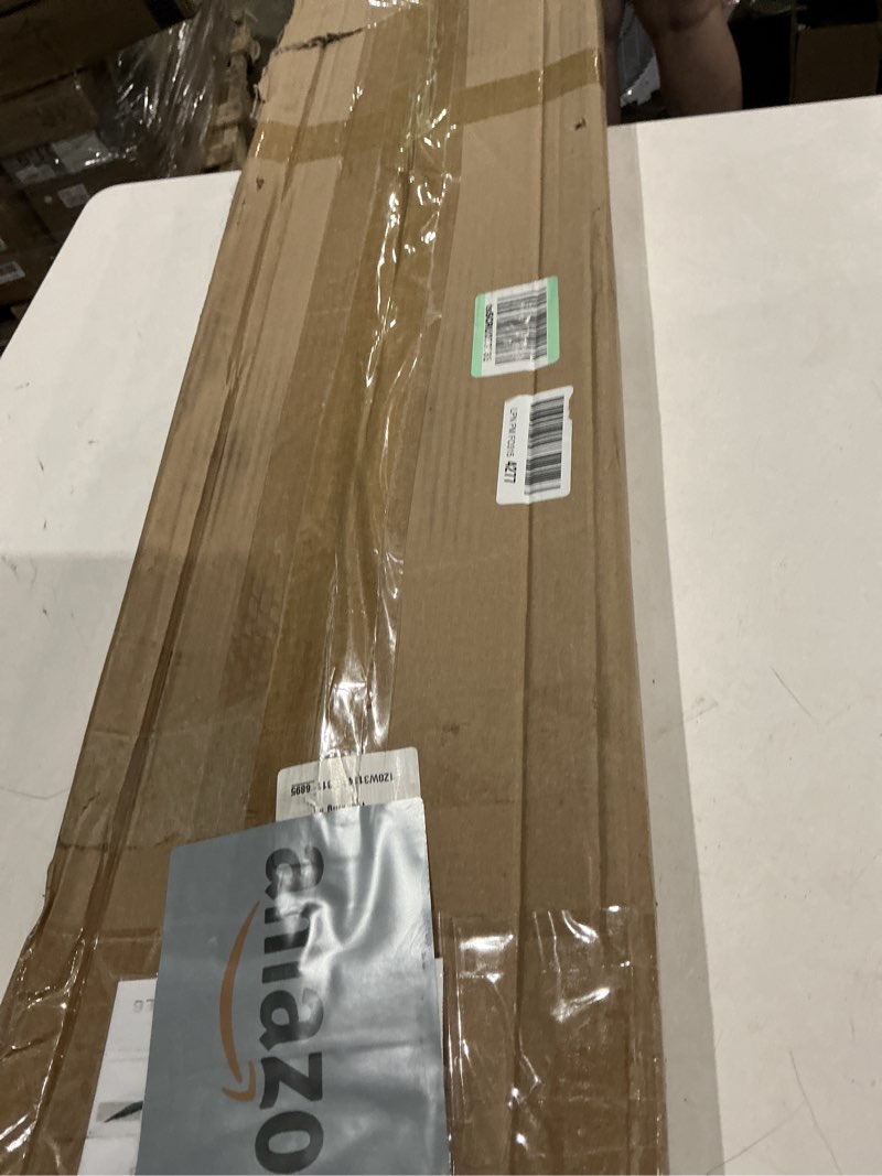 Condition photo showing Good Condition for dual monitor stand, 35.4 inch monitor stand riser for 2 monitors, 2 tiers wood desk shelf with storage, desktop organizer stand for computer, laptop, printer, tv (black walnut, 35.4in) black walnut 35.4in
