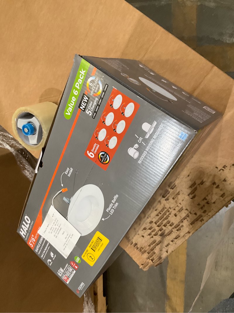 halo white 5-in or 6-in 750 -lumens switchable white round dimmable led