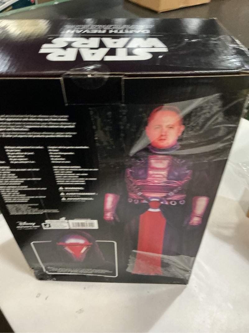 Condition photo showing New/Like New for star wars darth revan official adult halloween costume - tunic with padded chest armor, hip sash, gauntlets, and gloves
