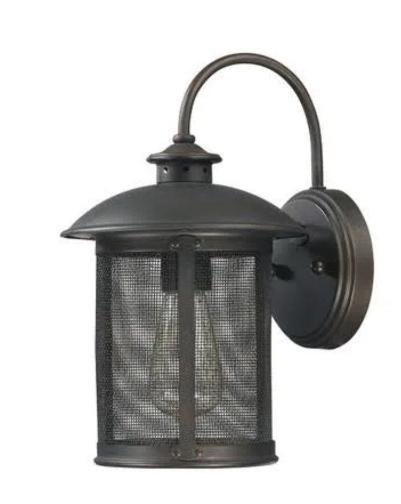 Hallman Old Bronze 1 - Bulb Outdoor Wall Lantern Size: 12.5" H x 7.5" W x 8.75" D