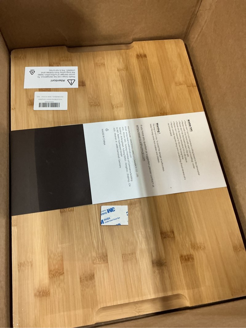 Condition photo showing New/Like New for 2xlarge cutting board, 20" bamboo cutting boards for kitchen with juice groove and handles kitchen chopping board for meat cheese board heavy duty serving tray, 2xl, empune 20"l x 14"w