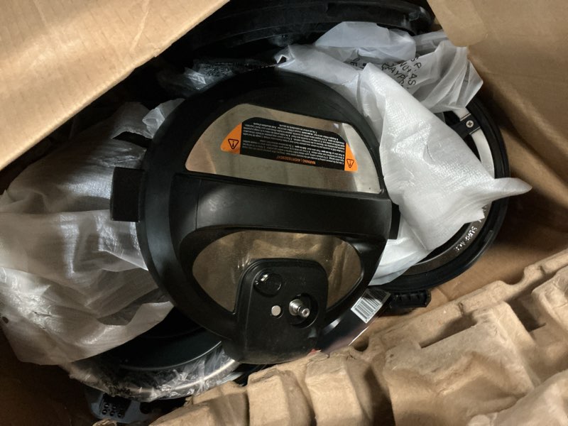 Condition photo showing As Is for instant pot pro crisp 11-in-1 air fryer and electric pressure cooker combo with multicooker lids that air fries, steams, slow cooks, sautés, dehydrates, & more, free app with over 800 recipes, 8 quart 8 quarts