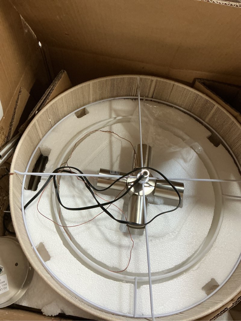 Condition photo showing Good Condition for audickic fx-3917-00 4-light double shaded semi flush mount chandelier installation guide