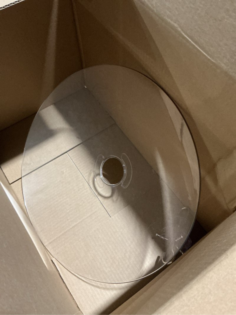 Condition photo showing As Is for Squirrel Shield 16 inch Plastic Squirrel Baffle - Protects Hanging and Pole Mounted Feeders, Clear