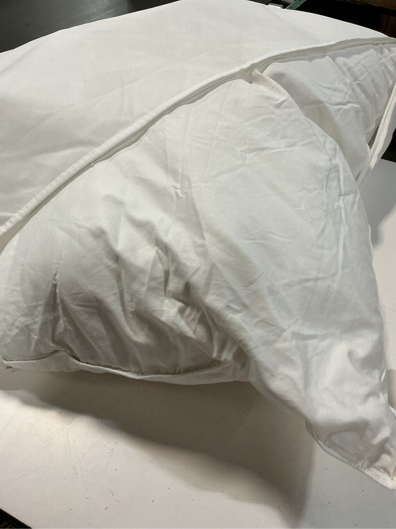Condition photo showing As Is for premium down pillow, king, medium