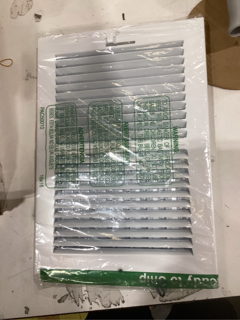 12 x 6 Inch (Duct Opening) White Air Vent Cover for Wall or Ceiling Two-Way