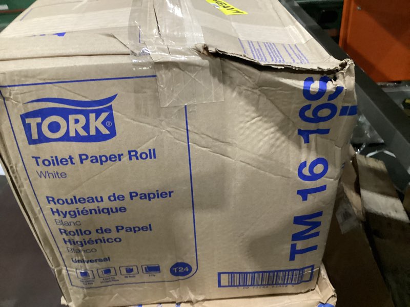 Condition photo showing Good Condition for tork septic safe toilet paper white, 100% recycled, 2-ply, 500 sheets per roll, 96 rolls