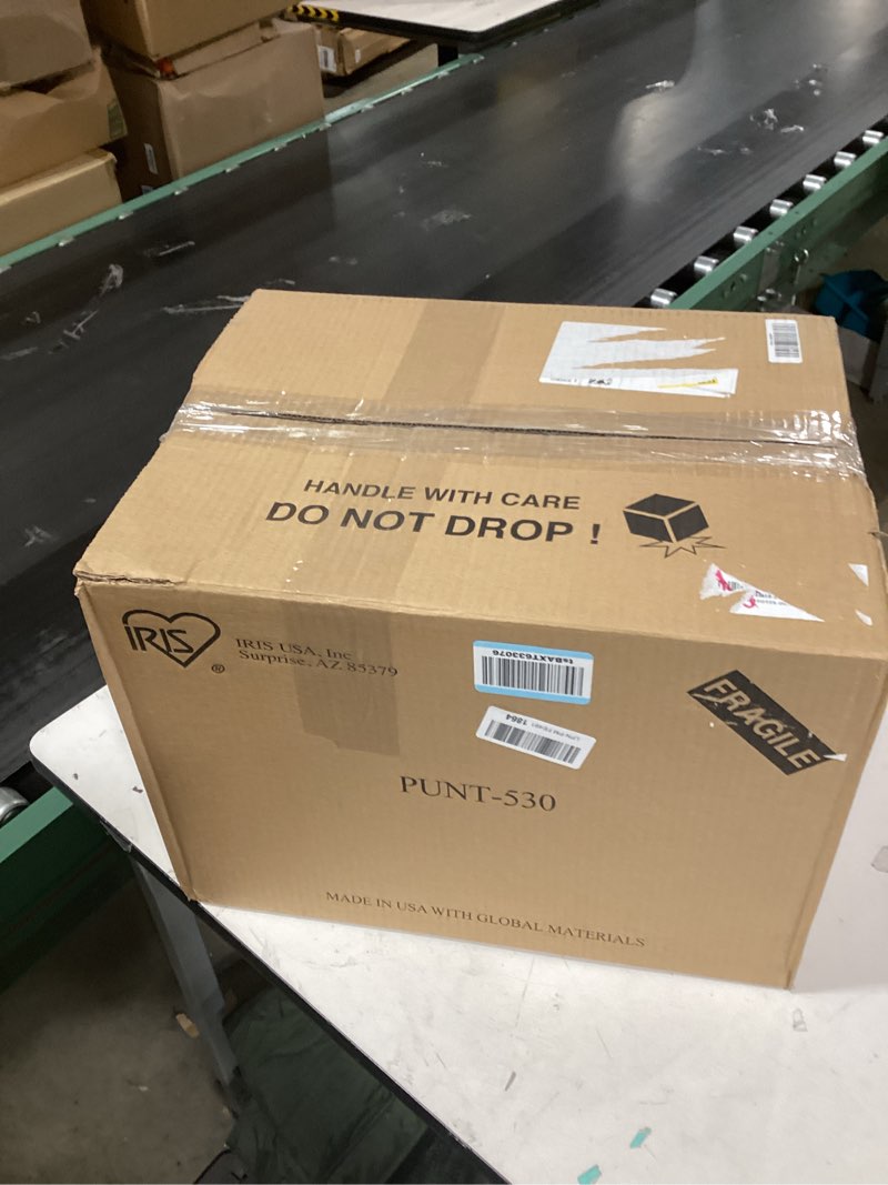 Condition photo showing Good Condition for IRIS USA Top Entry Cat Litter Box with Scoop, Stylish Round Cat Litter Box Enclosure, Kitty Litter B