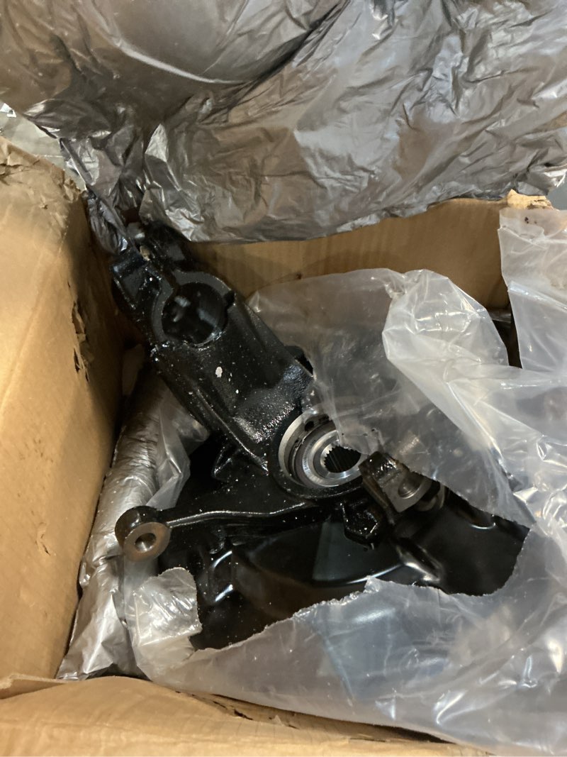 Condition photo showing As Is for front left steering knuckle with wheel bearing hub assembly, fit for ford escape 2013-2019 part# cv6z2k005c, driver side