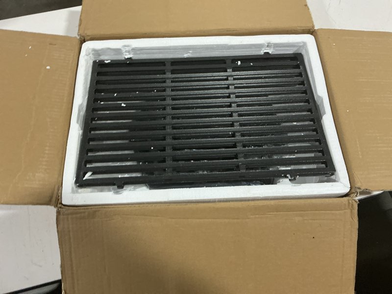 Condition photo showing As Is for grill parts kit for weber genesis 300 310 330 grill parts for weber genesis e330 e310 s310 s330 ep330 ep310 s320 e320 grill parts 7621 flavorizer bars 17.5", genesis 7524 grates, 7622 heat deflector porcelain enameled+cast iron black-no burner